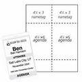 Classic Vertical Paper Agenda/ Name Badge Insert - 1 Color (4 1/4"x6")